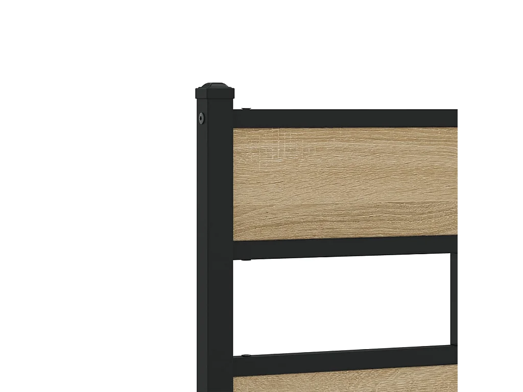 Lit simple | Lit adulte, enfant | Cadre de lit en métal chêne sonoma 90x200 cm