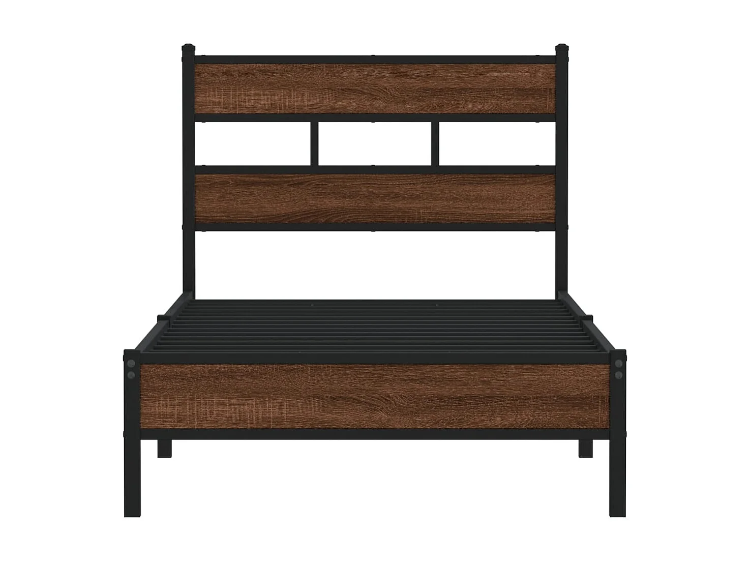 Lit simple | Lit adulte, enfant | Cadre de lit chêne marron 100x200 cm