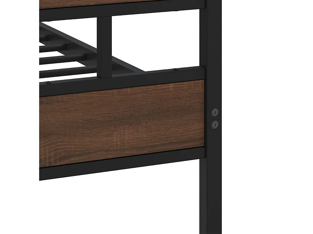 Lit simple | Lit adulte, enfant | Cadre de lit avec tête de lit et pied de lit 120x190 cm