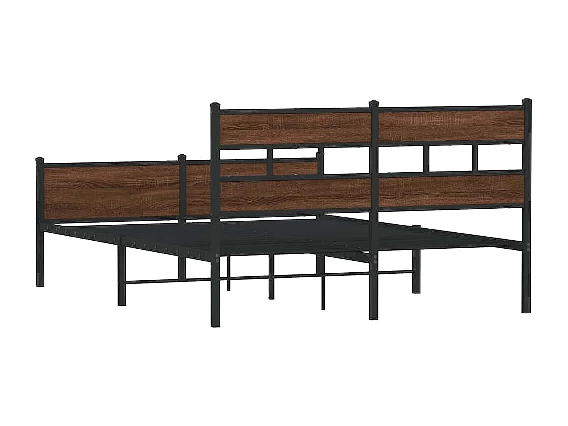 Lit double | Lit adulte | Cadre de lit chêne marron 140x190 cm