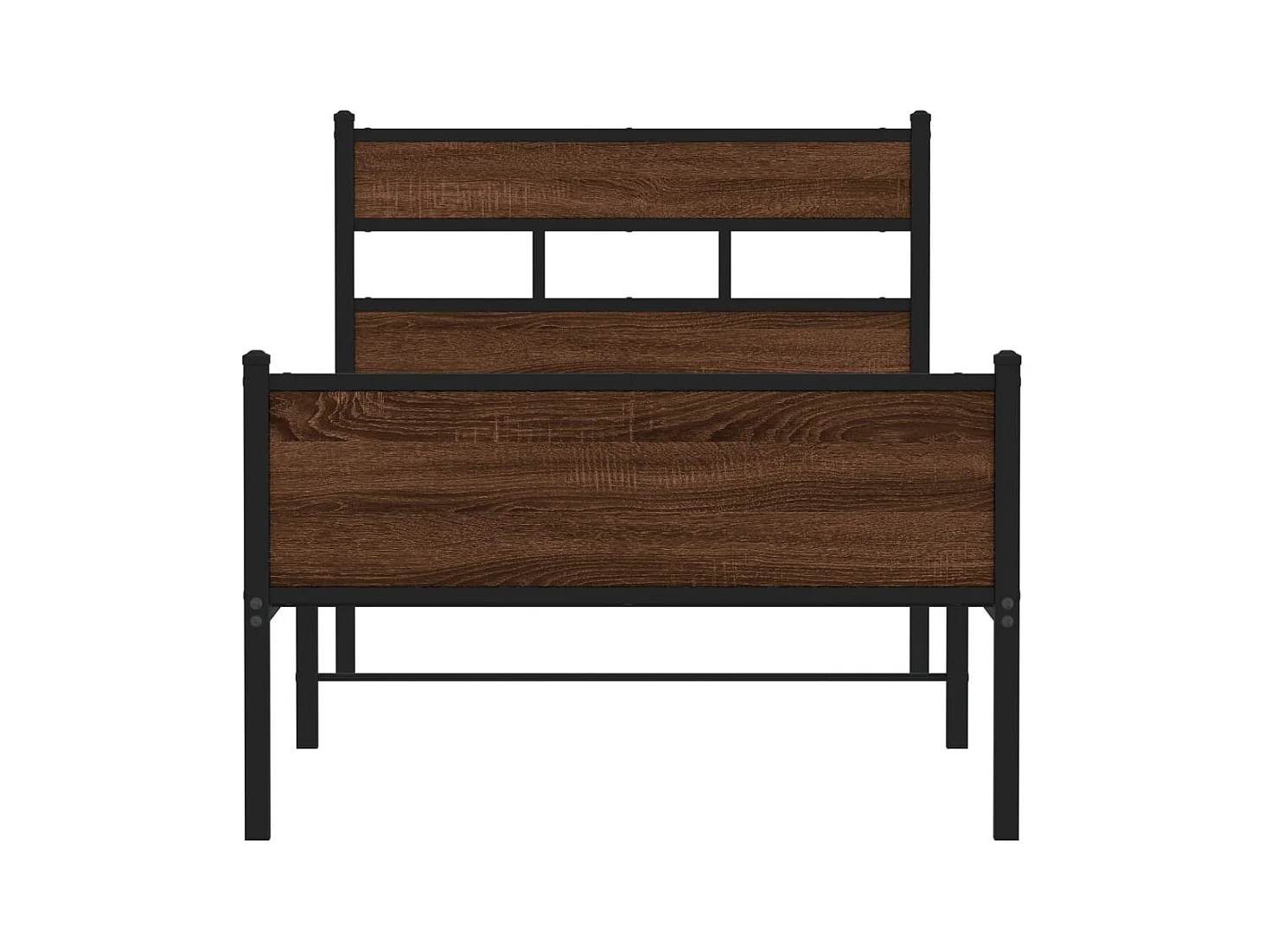 Lit simple | Lit adulte, enfant | Cadre de lit chêne marron 107x203 cm