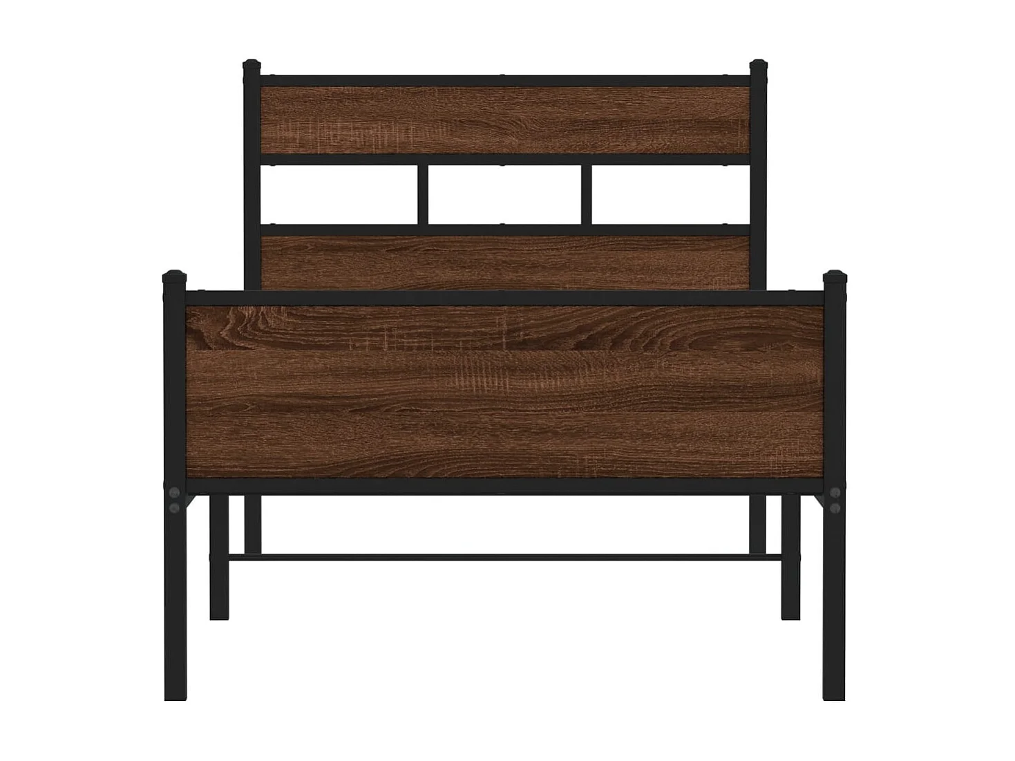 Lit simple | Lit adulte, enfant | Cadre de lit chêne marron 107x203 cm
