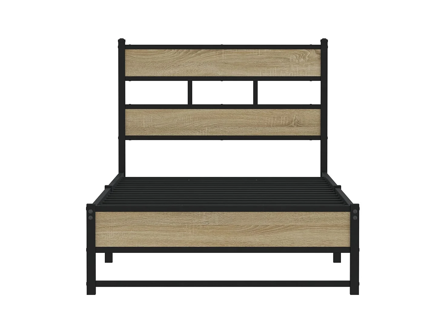 Lit simple | Lit adulte, enfant | Cadre de lit en métal chêne sonoma 90x190 cm