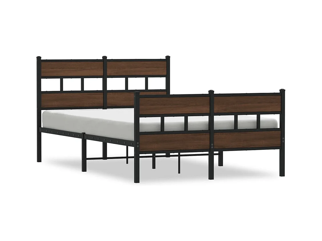 Lit simple | Lit adulte, enfant | Cadre de lit avec tête de lit et pied de lit 120x200 cm