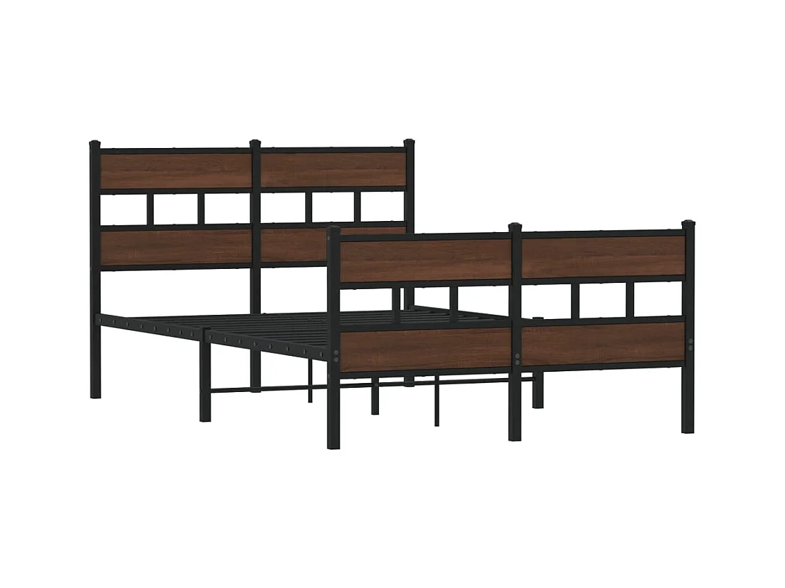 Lit simple | Lit adulte, enfant | Cadre de lit avec tête de lit et pied de lit 120x200 cm