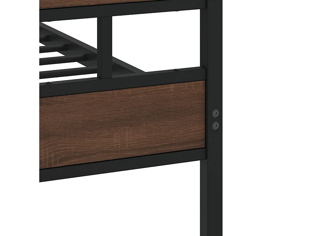 Letto per adulti | Letto singolo | Giroletto senza Materasso con Testiera e Pediera 120x200 cm