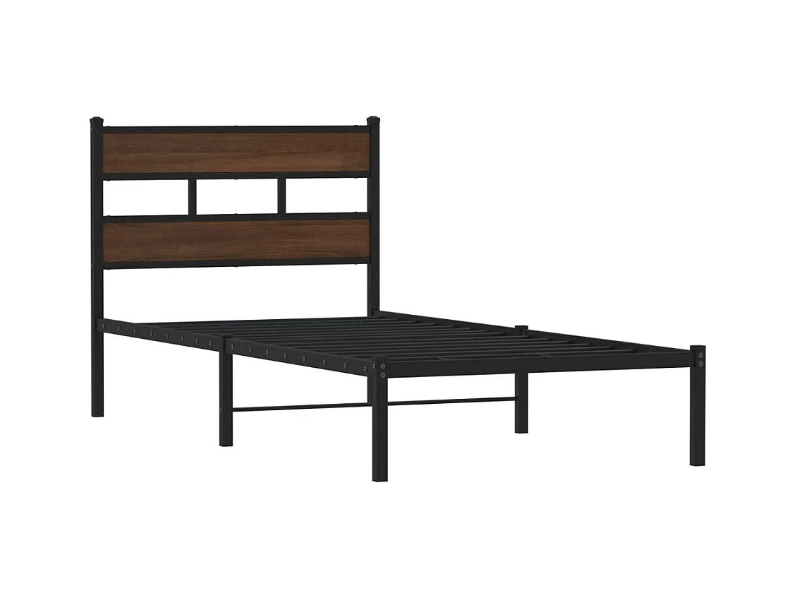 Lit simple | Lit adulte, enfant | Cadre de lit avec tête de lit 100x190 cm