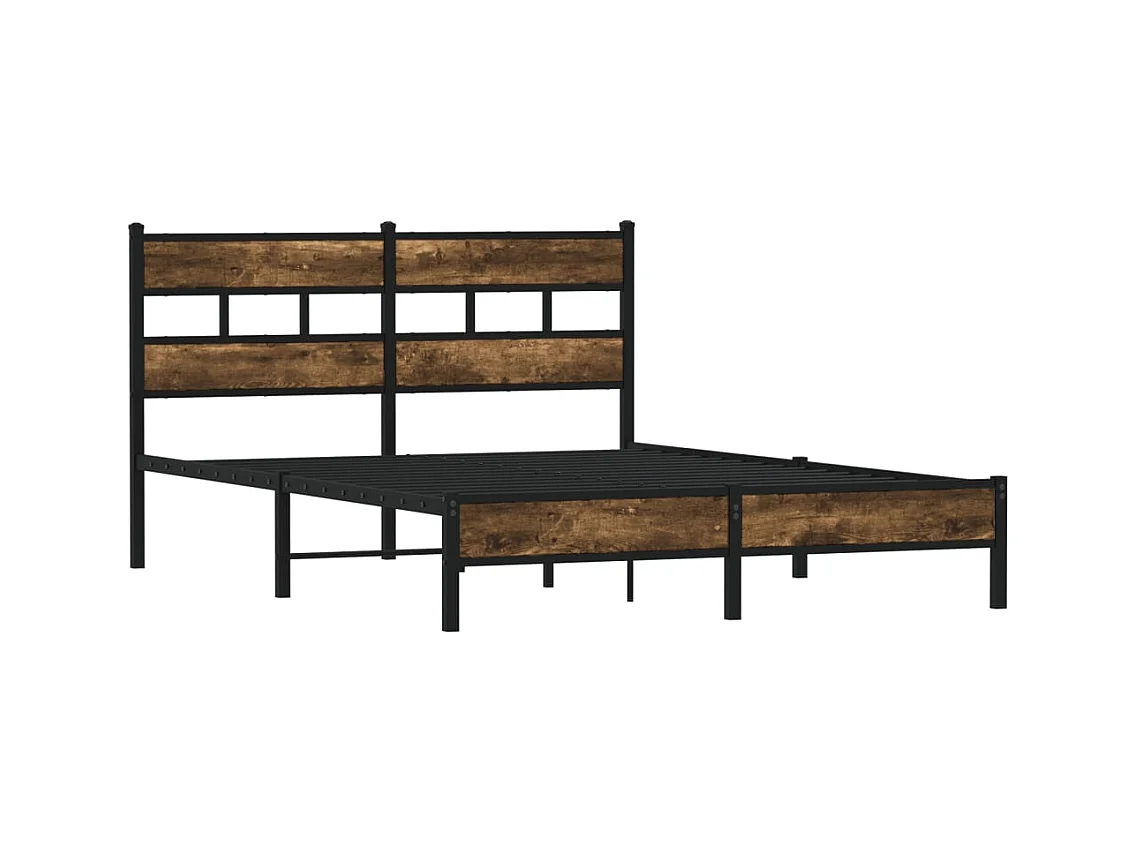 Lit double | Lit adulte | Cadre de lit avec tête de lit 137x190 cm
