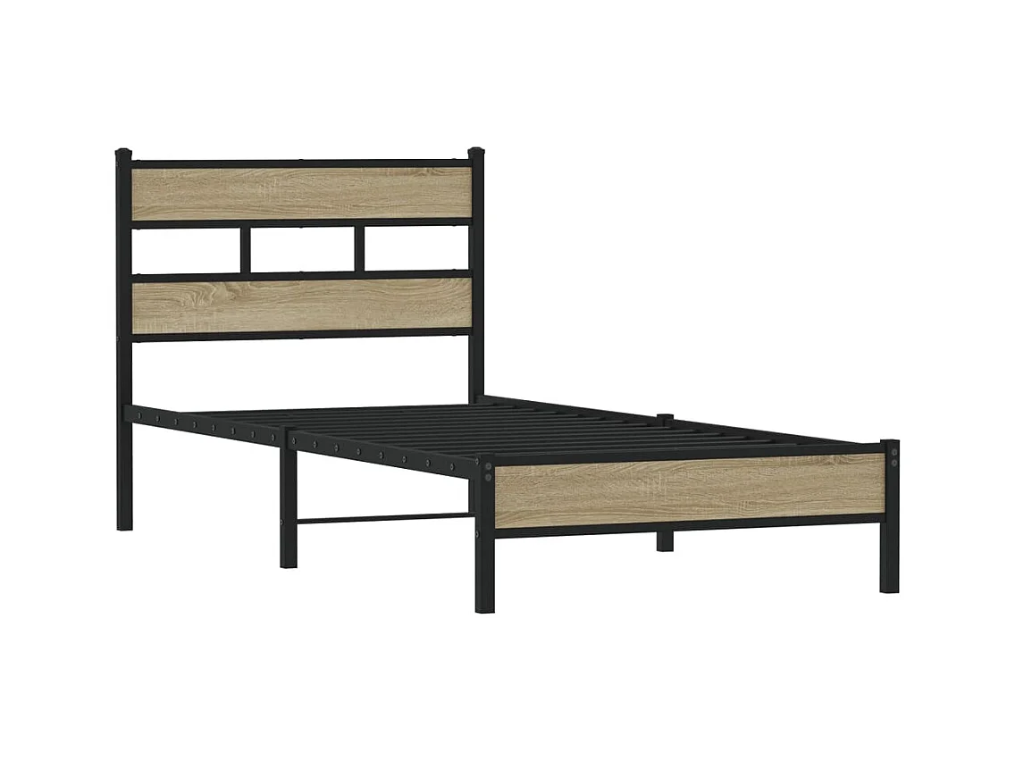 Lit simple | Lit adulte, enfant | Cadre de lit chêne sonoma 90x190 cm