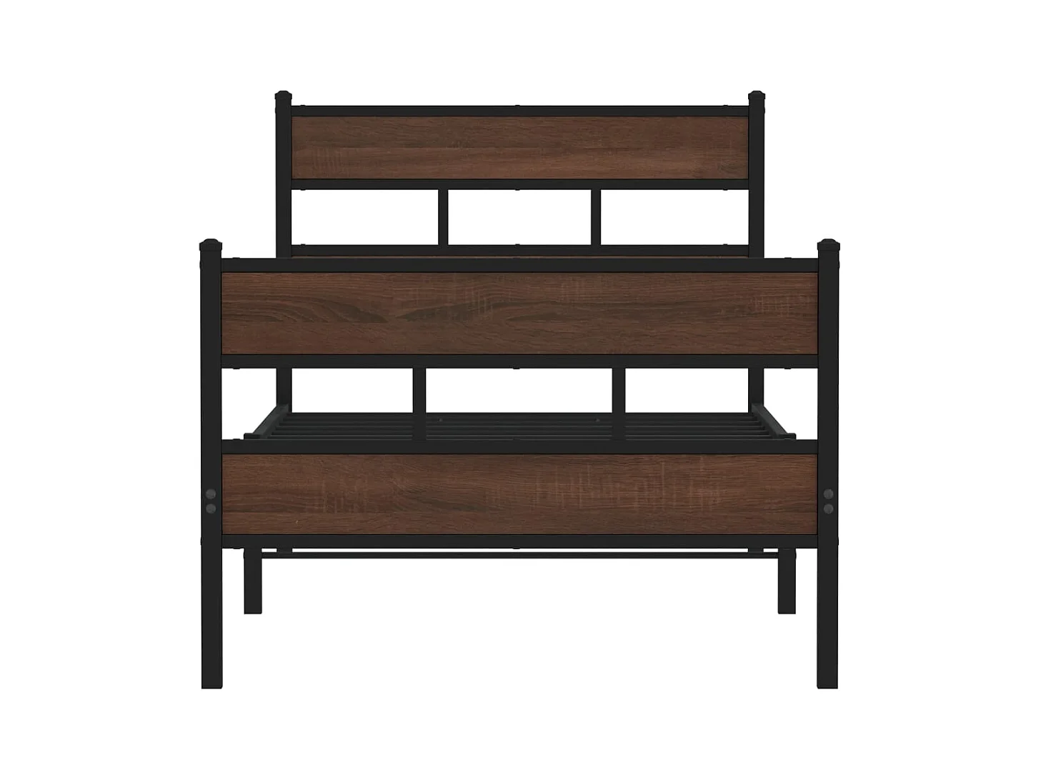 Lit simple | Lit adulte, enfant | Cadre de lit avec tête de lit et pied de lit 100x200 cm