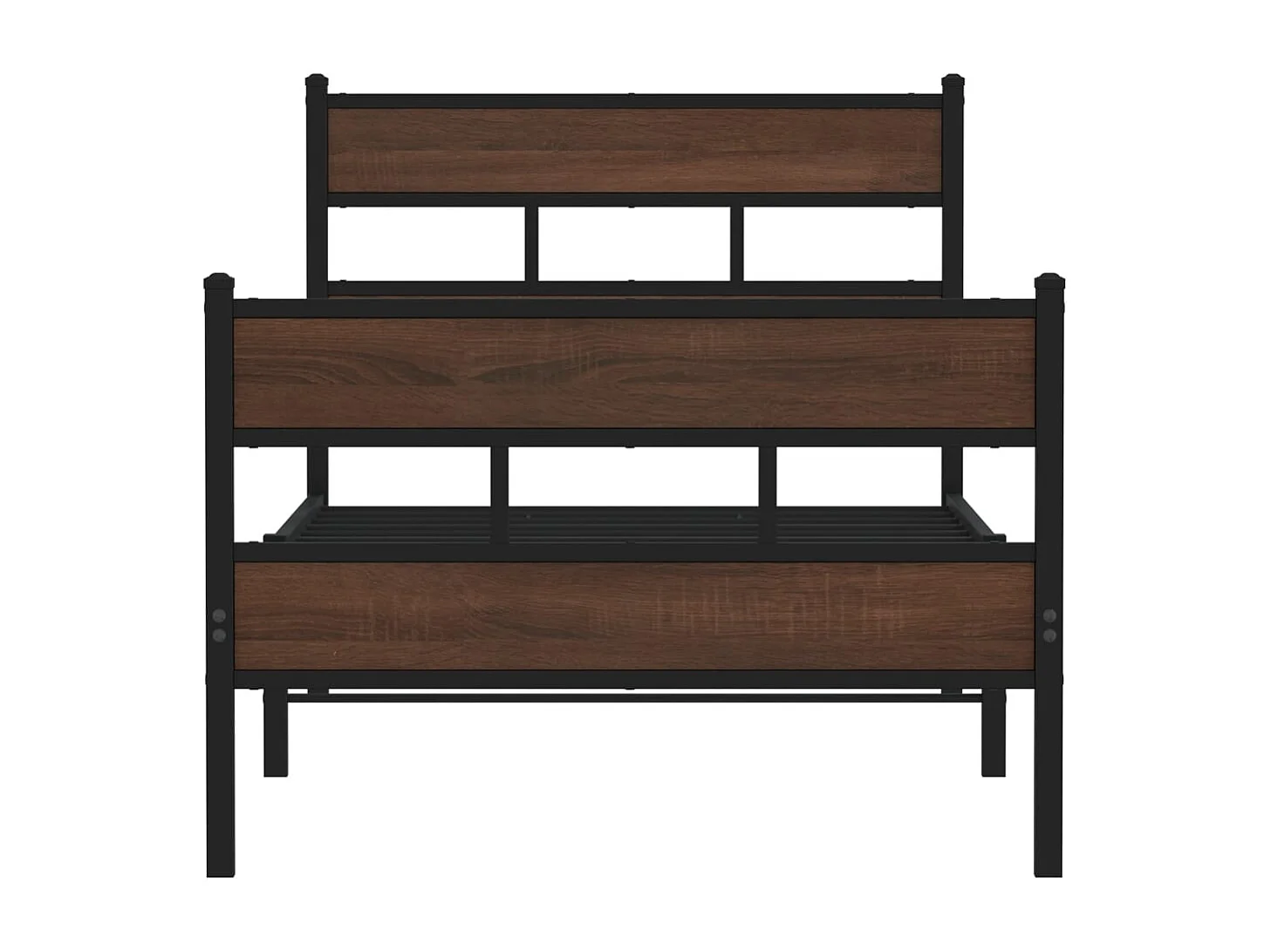 Lit simple | Lit adulte, enfant | Cadre de lit avec tête de lit et pied de lit 100x200 cm