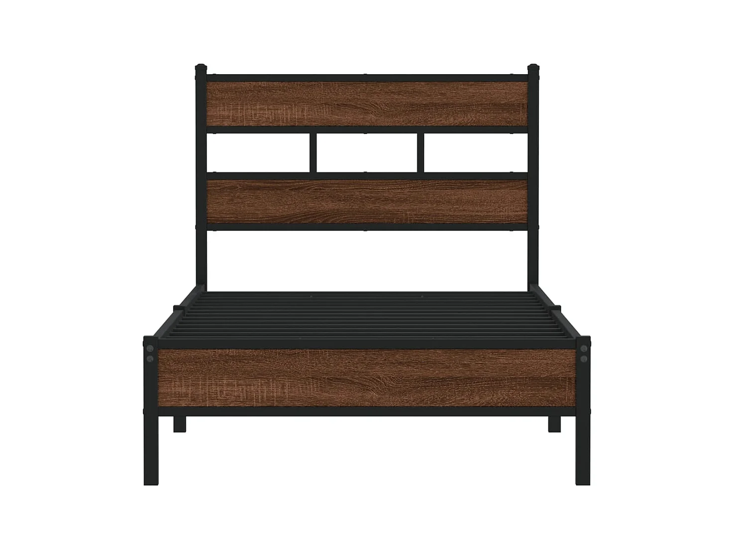 Lit simple | Lit adulte, enfant | Cadre de lit chêne marron 100x190 cm