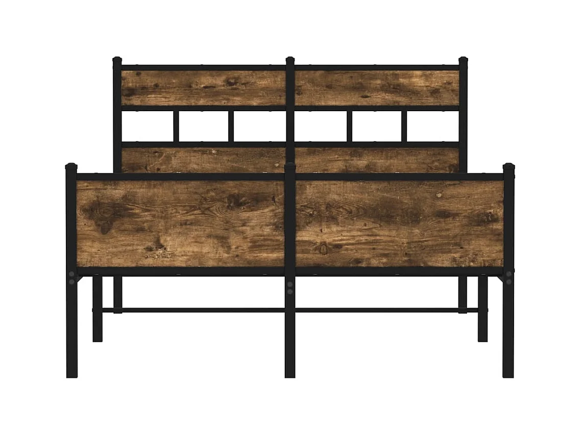 Lit simple | Lit adulte, enfant | Cadre de lit chêne fumé 120x190 cm bois ingénierie