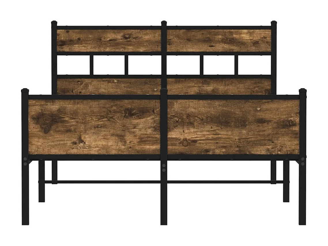 Letto per adulti | Letto singolo | Giroletto senza Materasso Rovere Fumo 120x190 cm in Truciolato