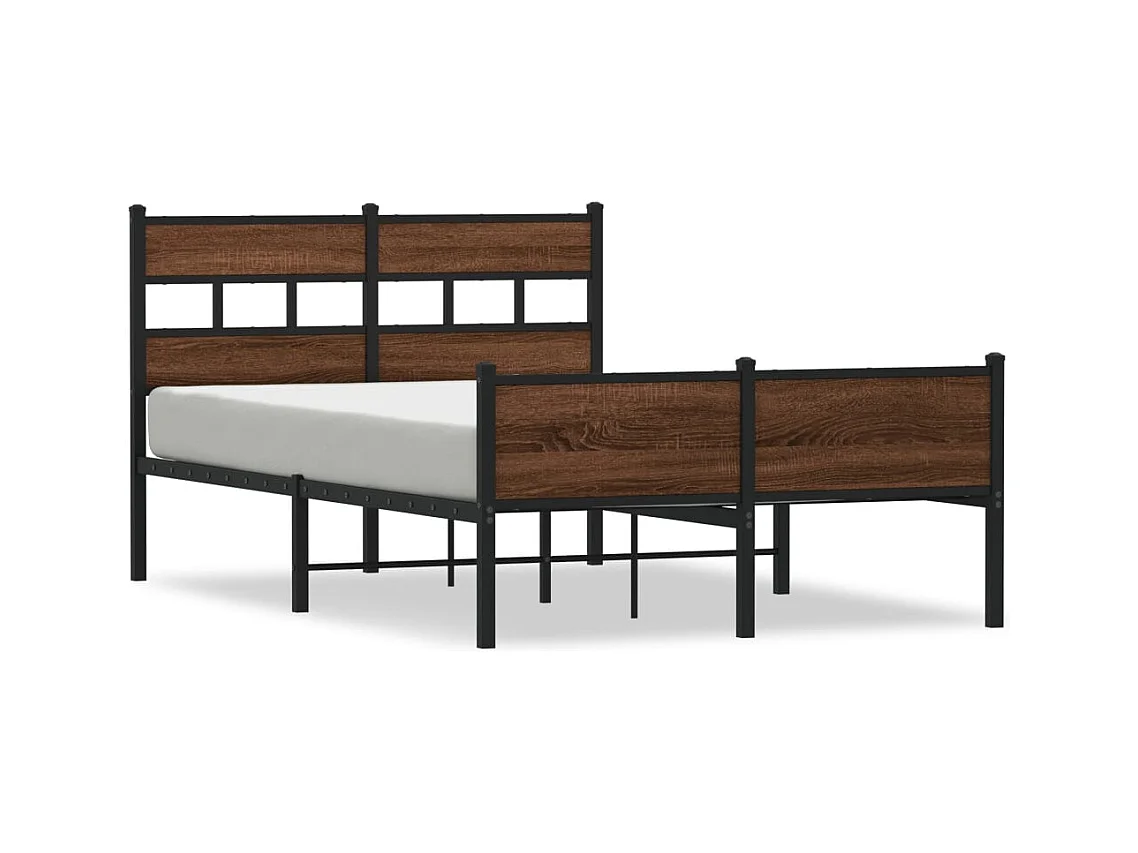 Lit simple | Lit adulte, enfant | Cadre de lit chêne marron 120x190 cm