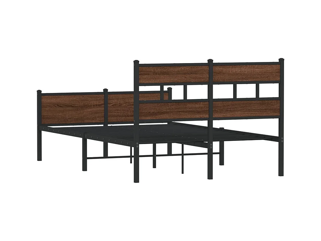 Lit simple | Lit adulte, enfant | Cadre de lit chêne marron 120x190 cm