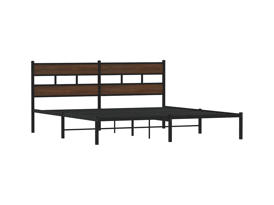 Lit double | Lit adulte | Cadre de lit avec tête de lit 183x213 cm