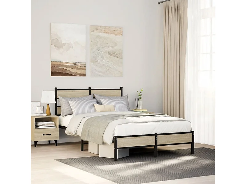 Lit simple | Lit adulte, enfant | Cadre de lit chêne sonoma 120x190 cm