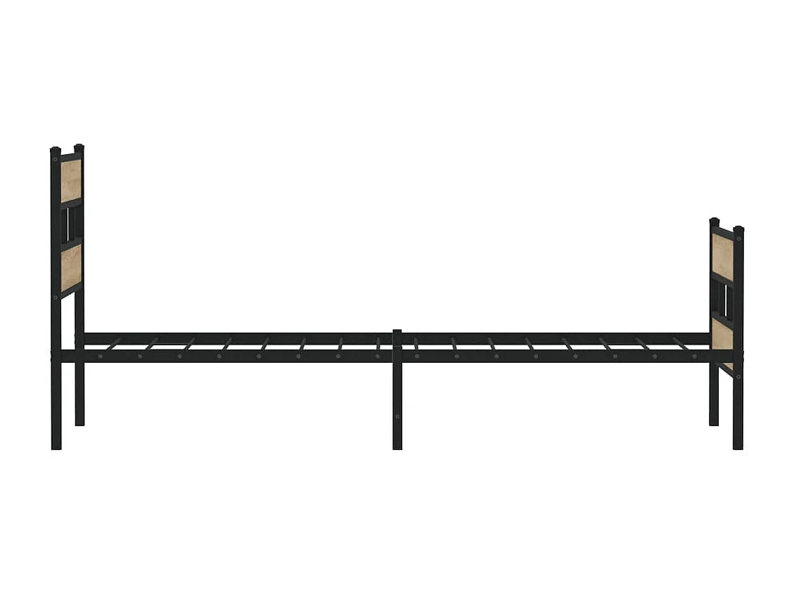 Lit simple | Lit adulte, enfant | Cadre de lit en métal chêne sonoma 90x200 cm