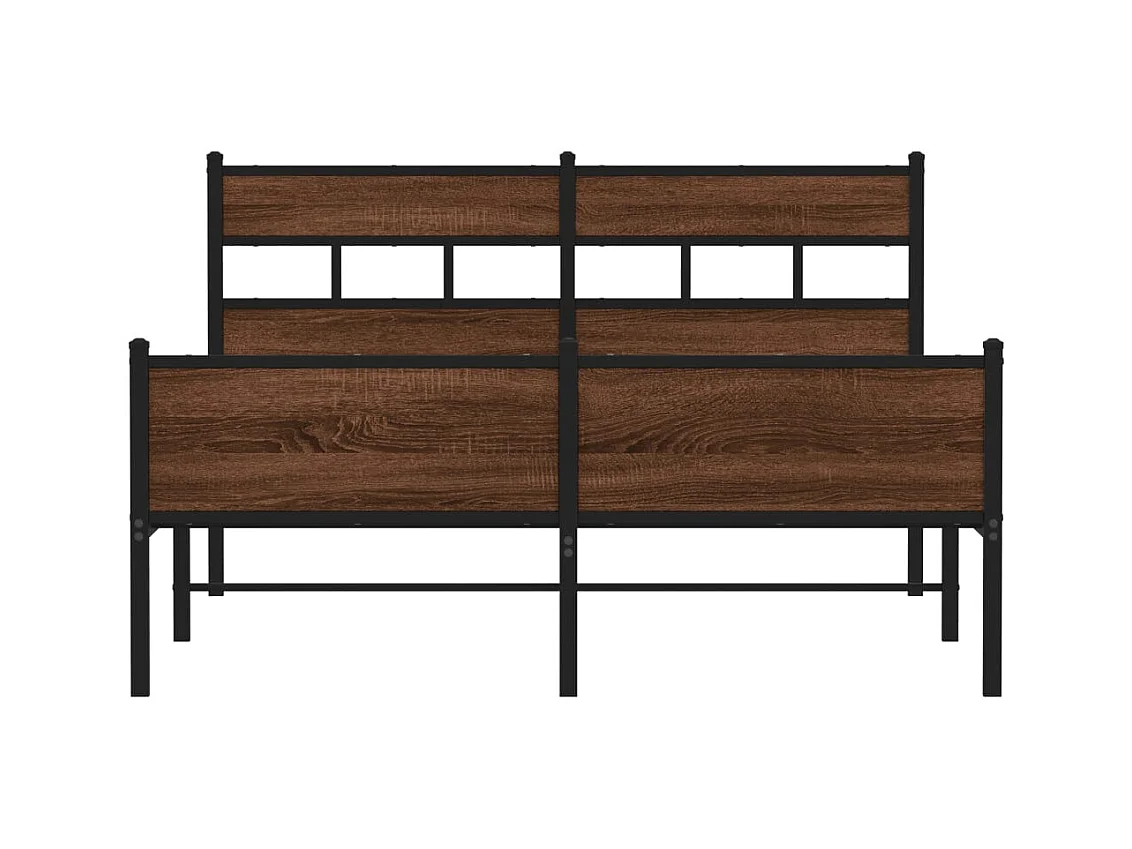 Lit double | Lit adulte | Cadre de lit chêne marron 137x190 cm