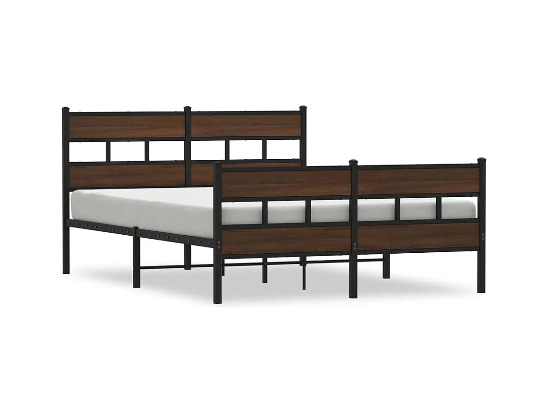 Lit double | Lit adulte | Cadre de lit avec tête de lit et pied de lit 140x200 cm