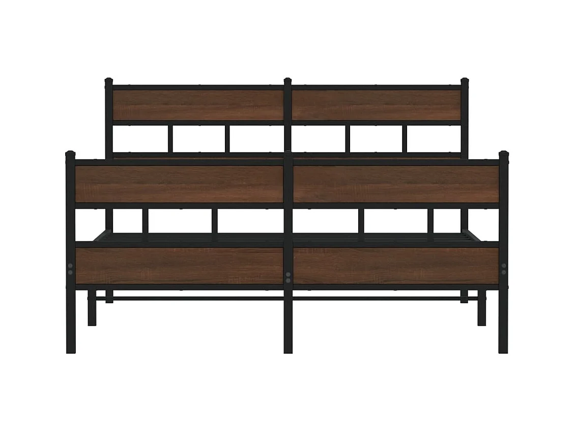 Lit double | Lit adulte | Cadre de lit avec tête de lit et pied de lit 140x190 cm