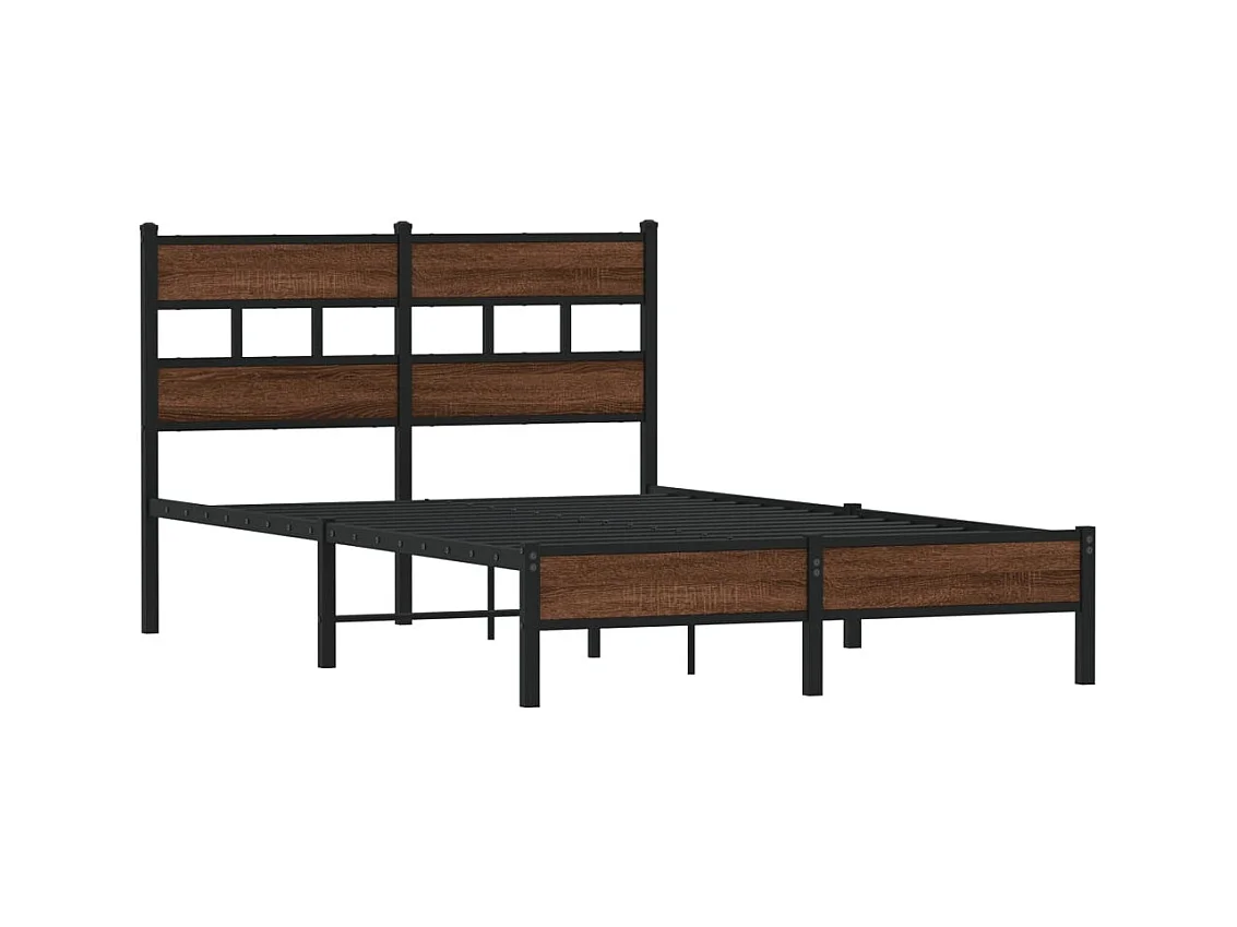 Lit simple | Lit adulte, enfant | Cadre de lit chêne marron 120x190 cm