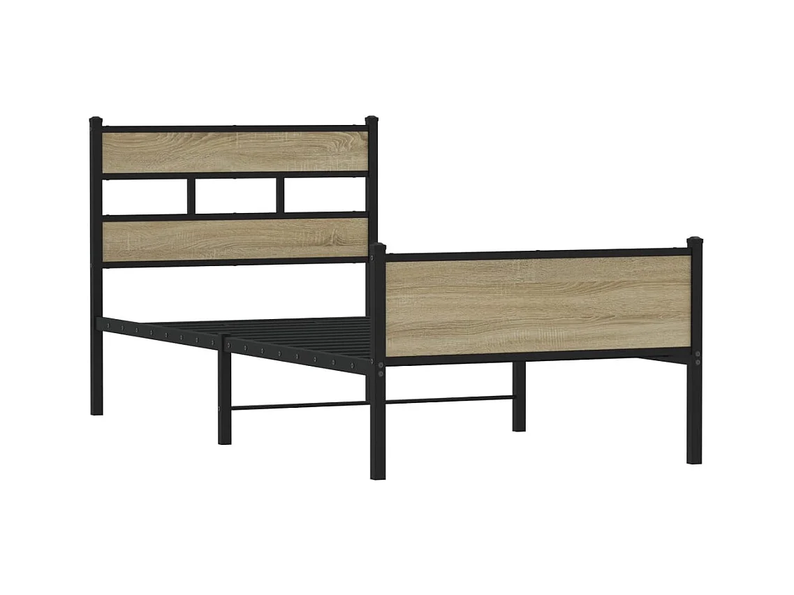 Lit simple | Lit adulte, enfant | Cadre de lit chêne sonoma 100x190 cm