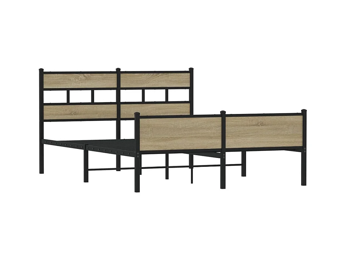 Lit double | Lit adulte | Cadre de lit chêne sonoma 150x200 cm