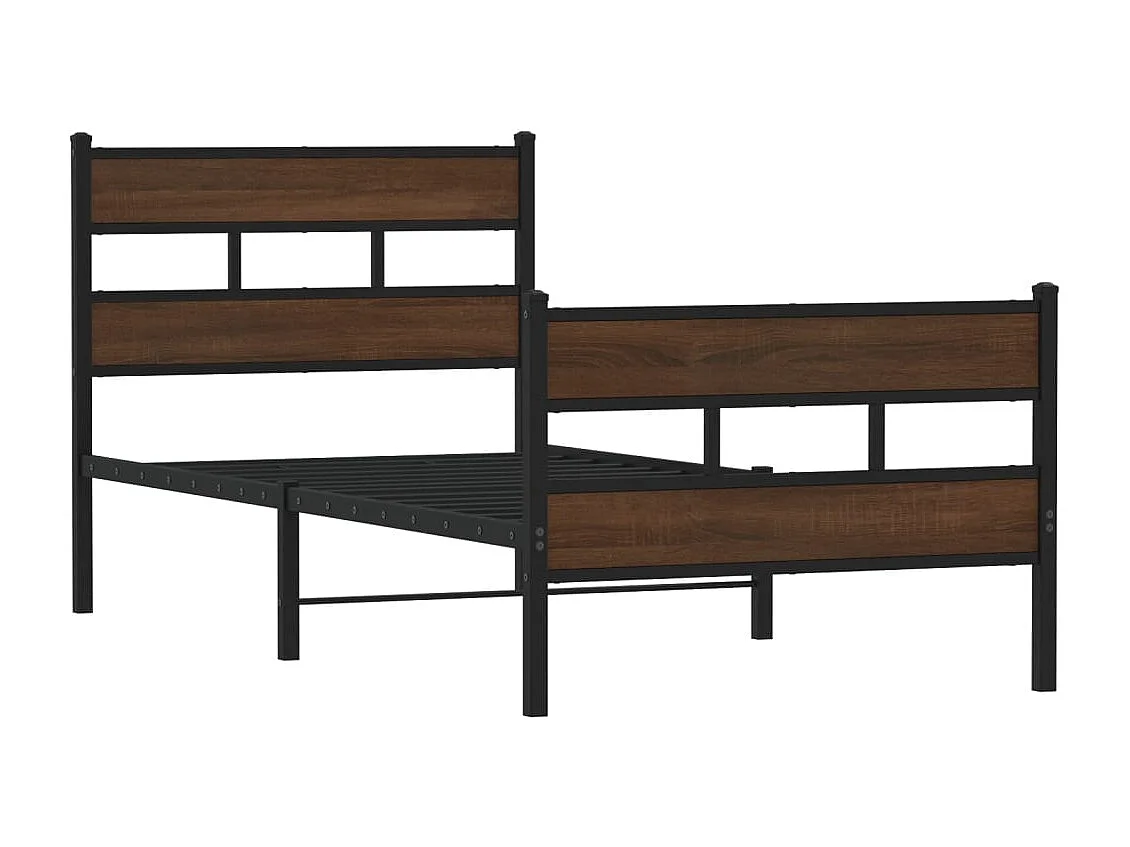 Lit simple | Lit adulte, enfant | Cadre de lit avec tête de lit et pied de lit 100x190 cm