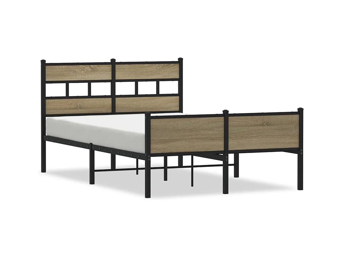 Lit simple | Lit adulte, enfant | Cadre de lit chêne sonoma 120x200 cm