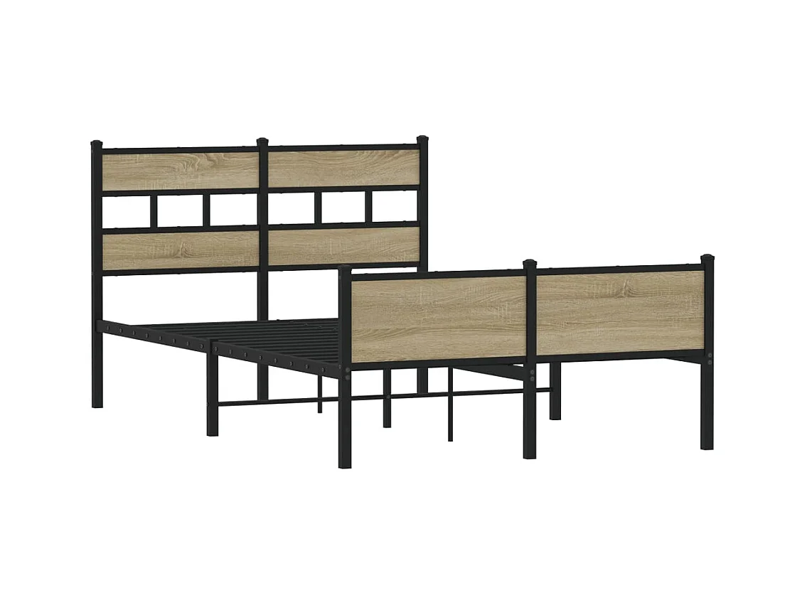 Lit simple | Lit adulte, enfant | Cadre de lit chêne sonoma 120x200 cm