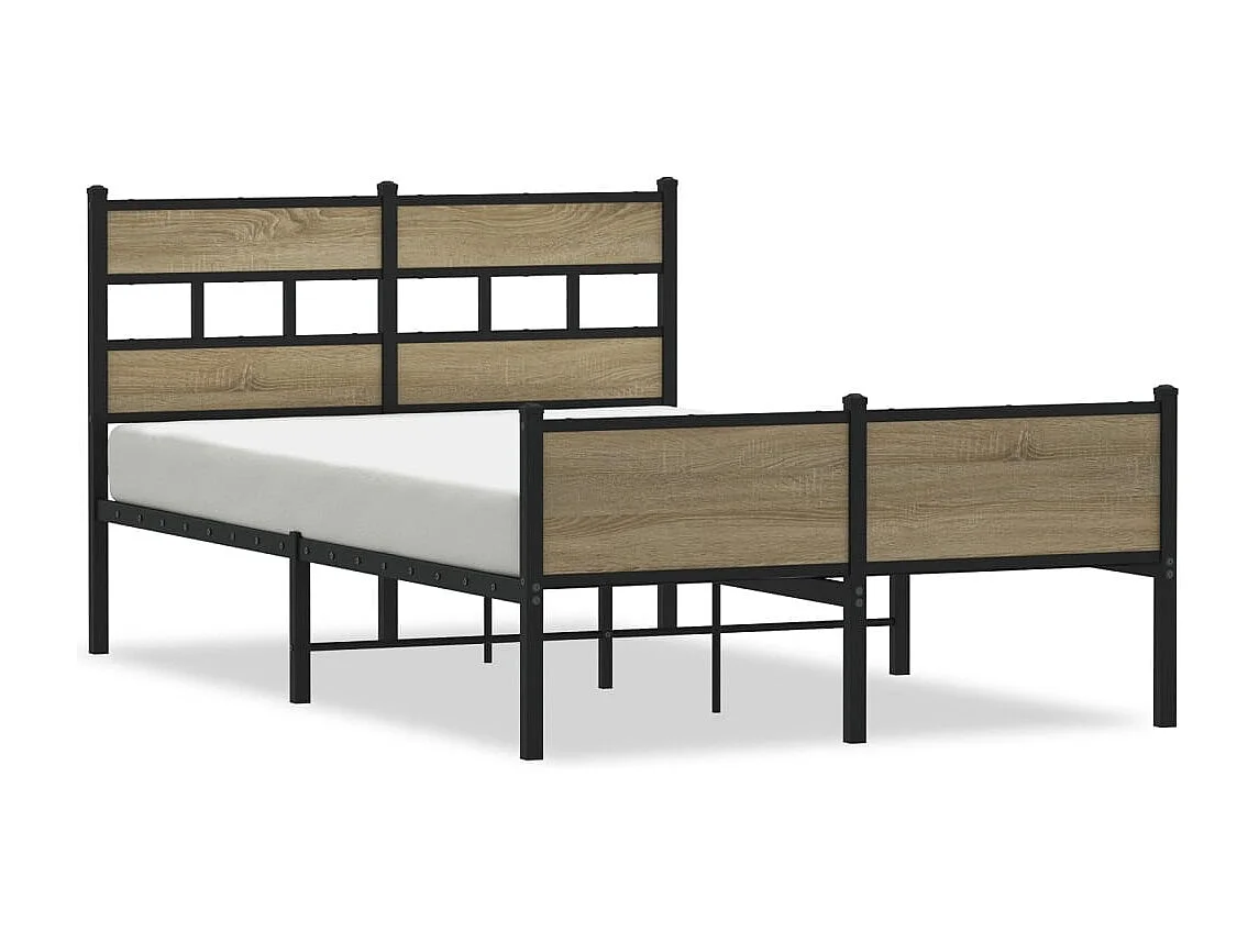 Letto per adulti | Letto singolo | Giroletto senza Materasso Rovere Sonoma 120x200cm in Truciolato