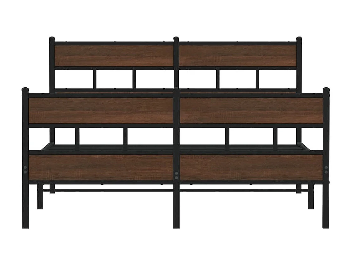 Lit double | Lit adulte | Cadre de lit avec tête de lit et pied de lit 137x190 cm