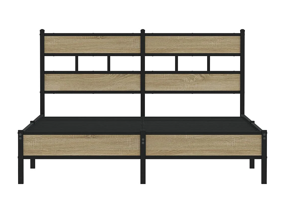 Lit double | Lit adulte | Cadre de lit chêne sonoma 150x200 cm