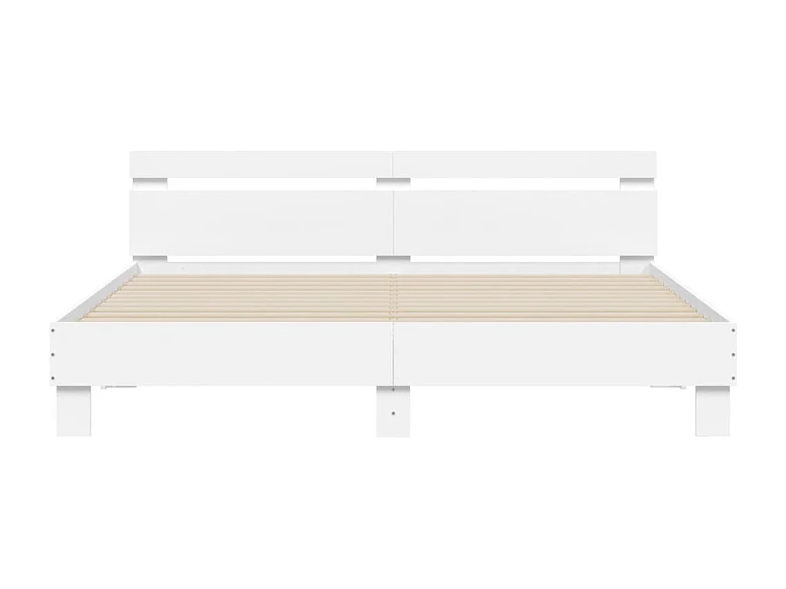 Lit double | Lit adulte | Cadre de lit avec LED blanc 200x200 cm