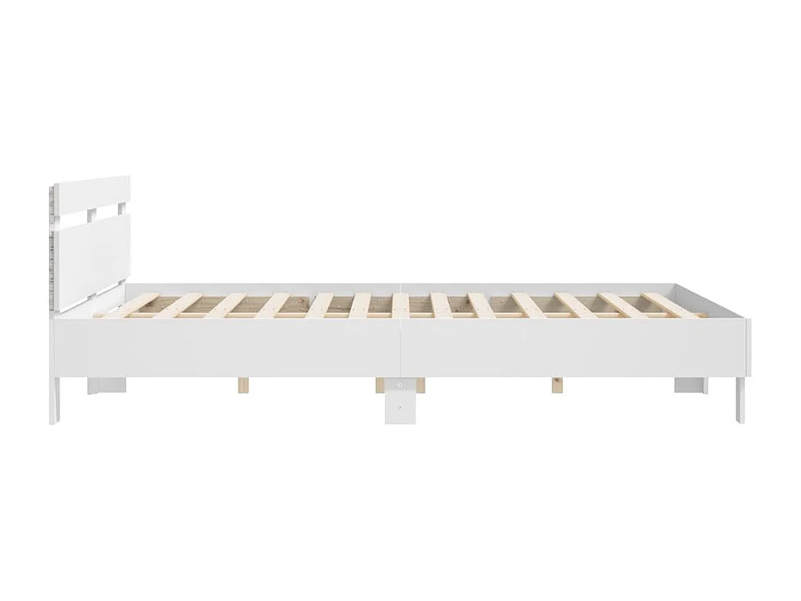Lit double | Lit adulte | Cadre de lit avec LED blanc 200x200 cm