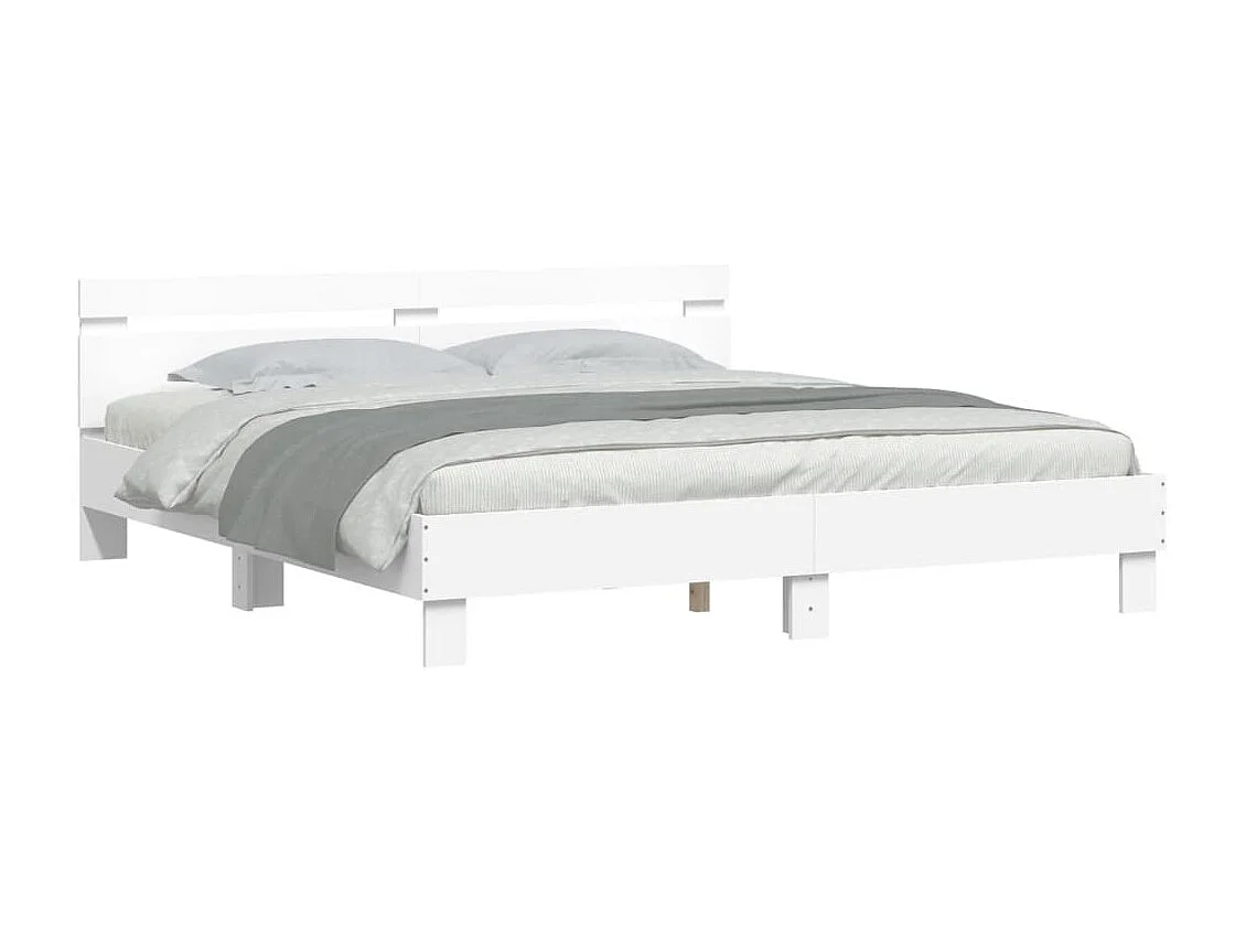 Lit double | Lit adulte | Cadre de lit avec LED blanc 200x200 cm