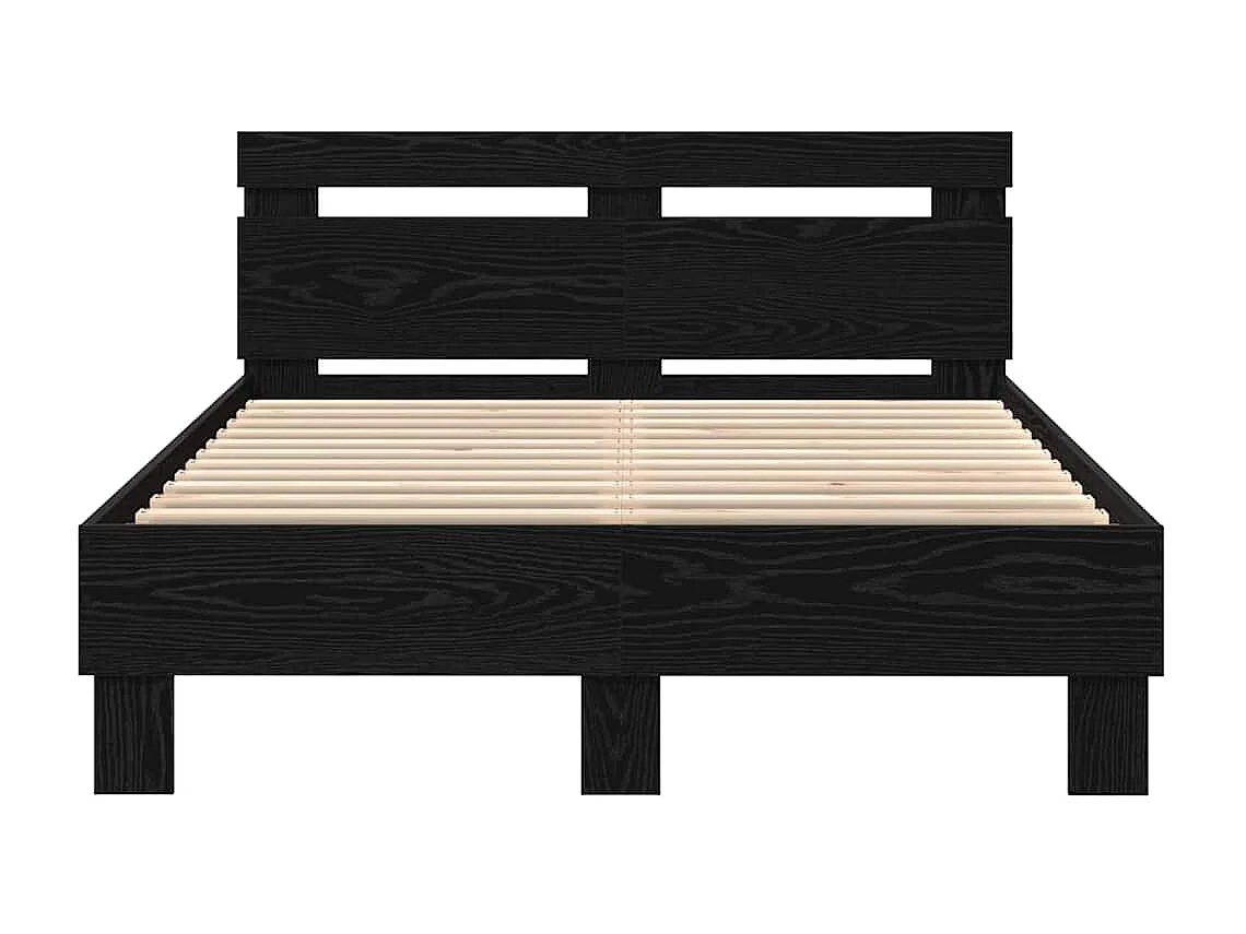 Lit simple | Lit adulte, enfant | Cadre de lit Chêne noir 120x190 cm Bois d'ingénierie