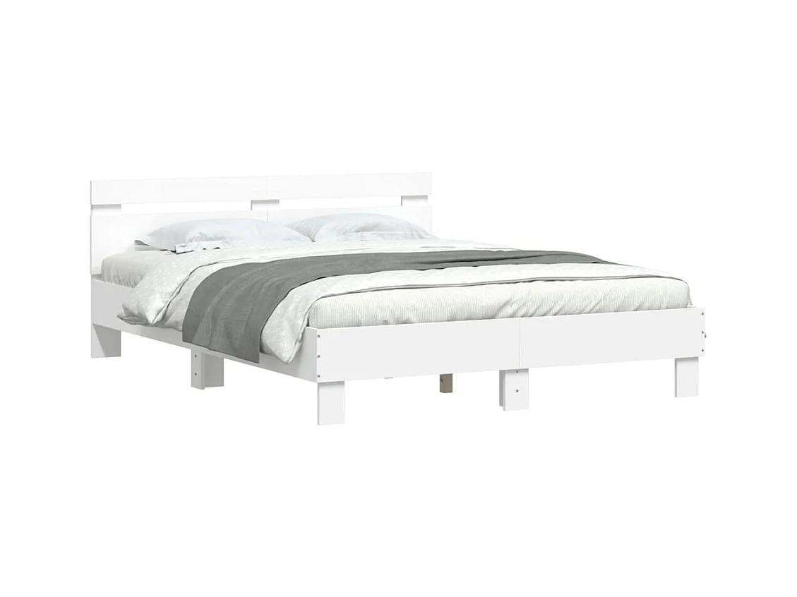 Lit double | Lit adulte | Cadre de lit avec LED blanc 140x190 cm