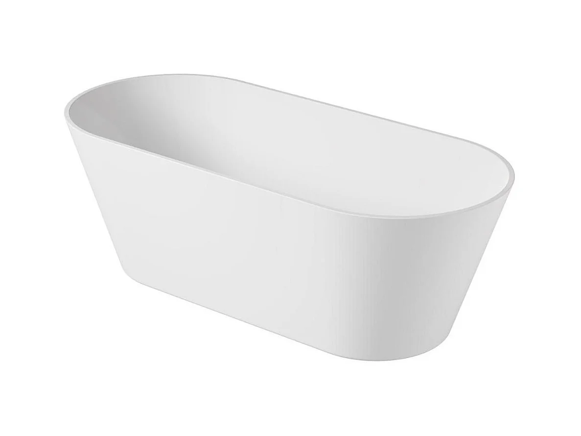 170 cm SERENA freistehende Badewanne aus weißem Acryl