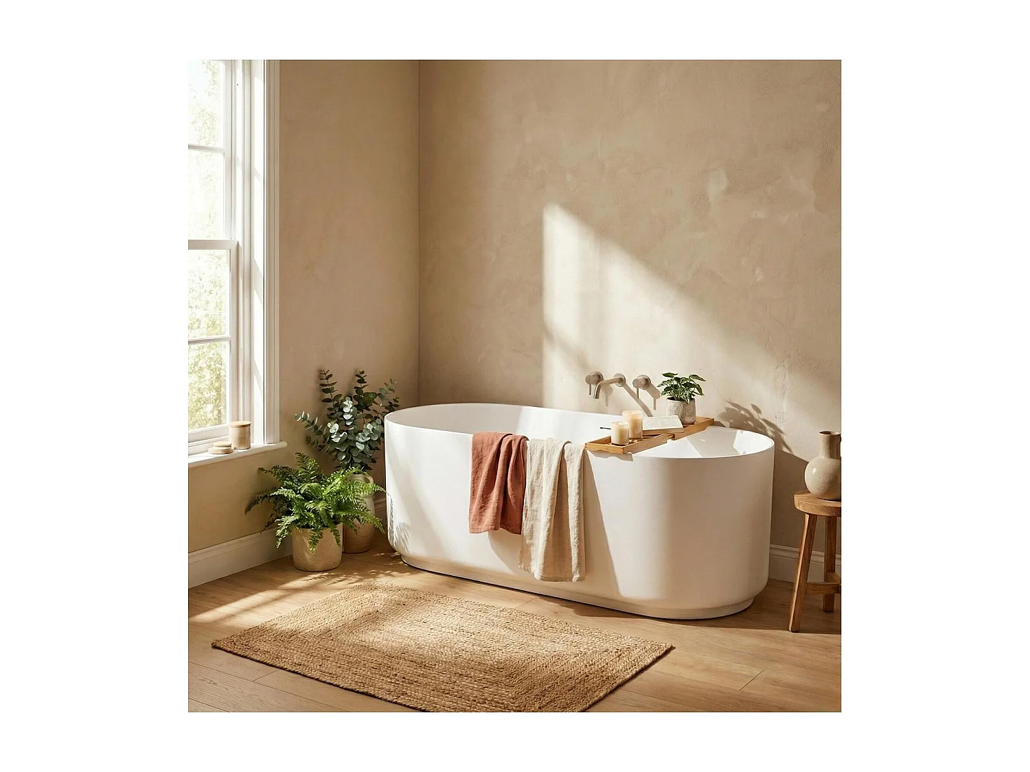 NAÏA 170cm wit acryl vrijstaand bad
