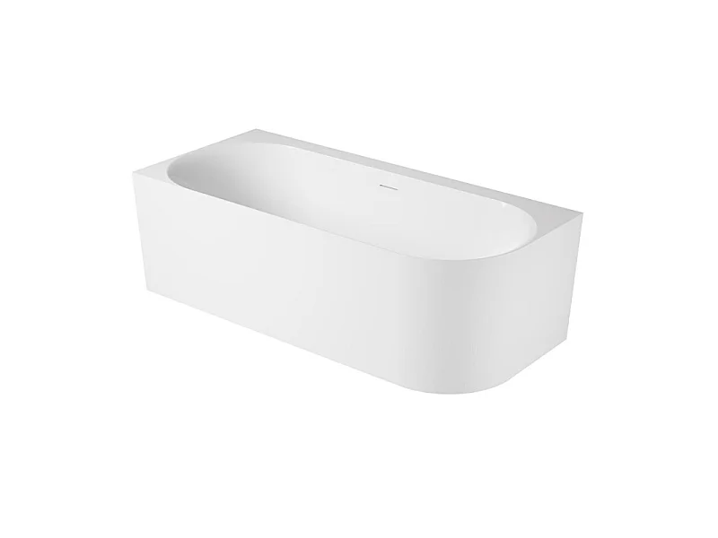 Bañera acrílica semiexenta blanca de 170 cm - Esquina izquierda FORMA