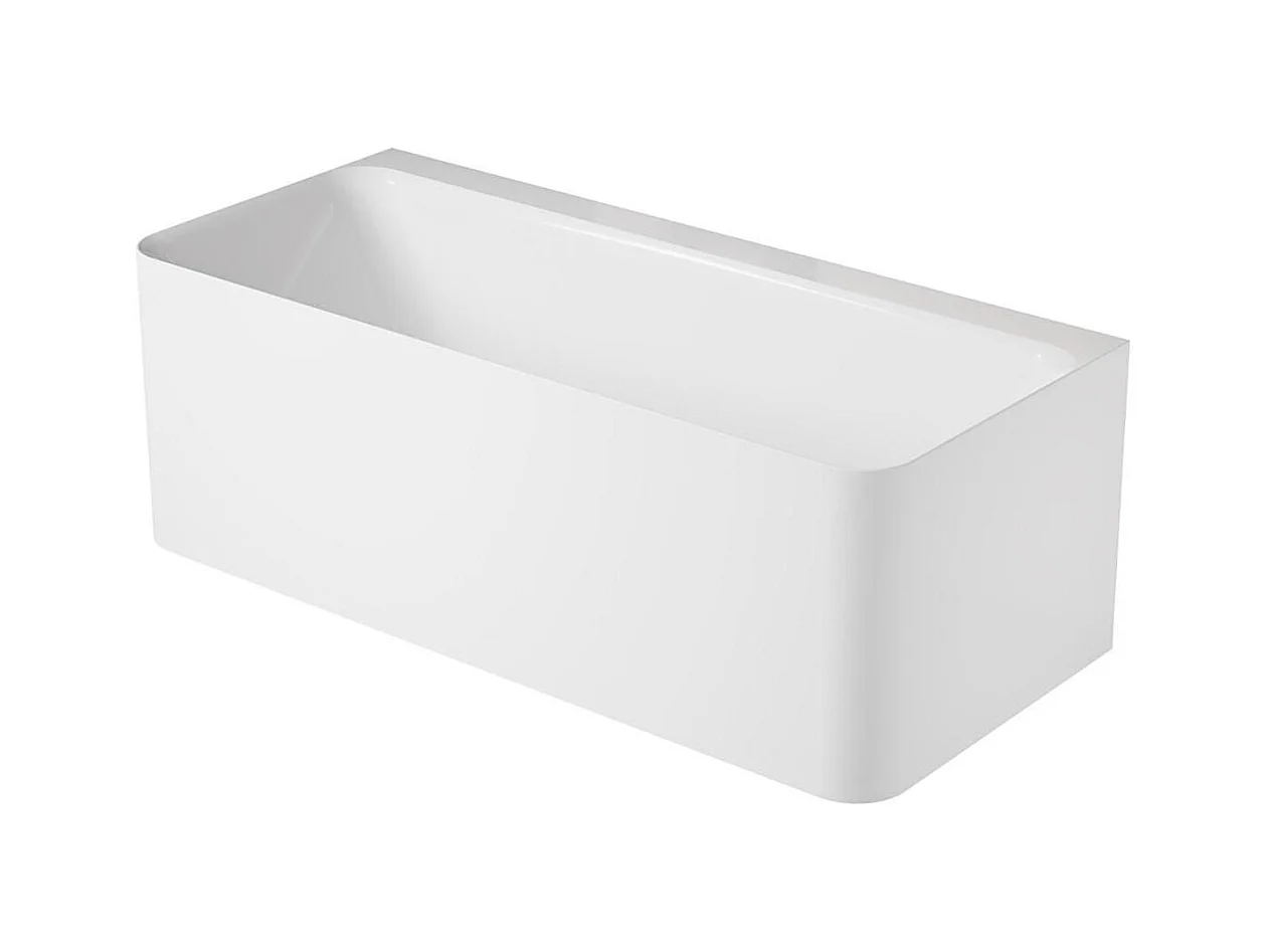 Baignoire murale blanche 170cm en acrylique Lucite® - Livrée complète