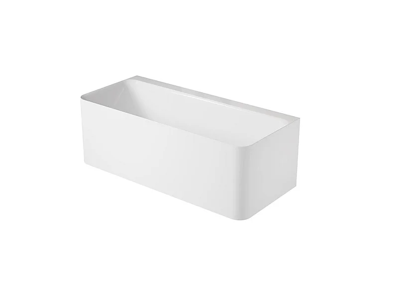 170 cm URBAN weiße wandmontierte Acrylbadewanne