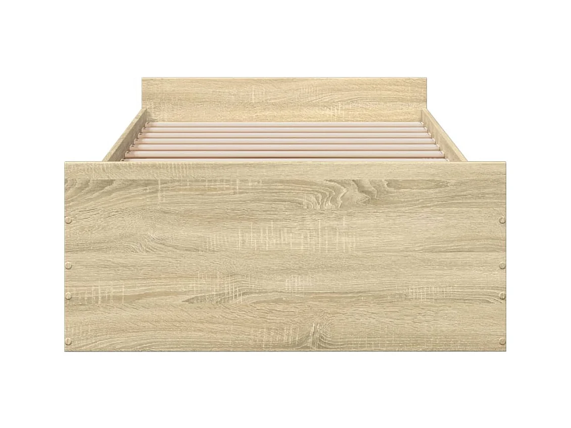 Lit simple | Lit adulte, enfant | Cadre de lit avec tiroirs chêne sonoma 75x190 cm