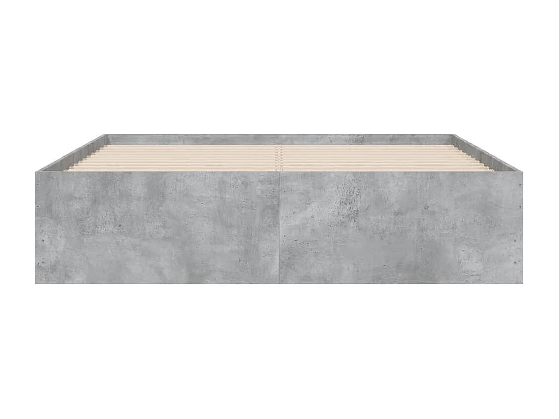Lit simple | Lit adulte, enfant | Cadre de lit avec tiroirs gris béton 120x190 cm