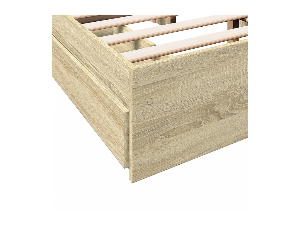 Lit double | Lit adulte | Cadre de lit avec tiroirs chêne sonoma 140x200 cm