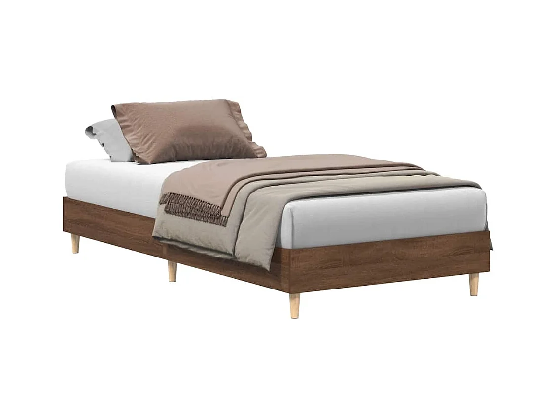 Lit simple | Lit adulte, enfant | Cadre de lit chêne marron 100x200 cm