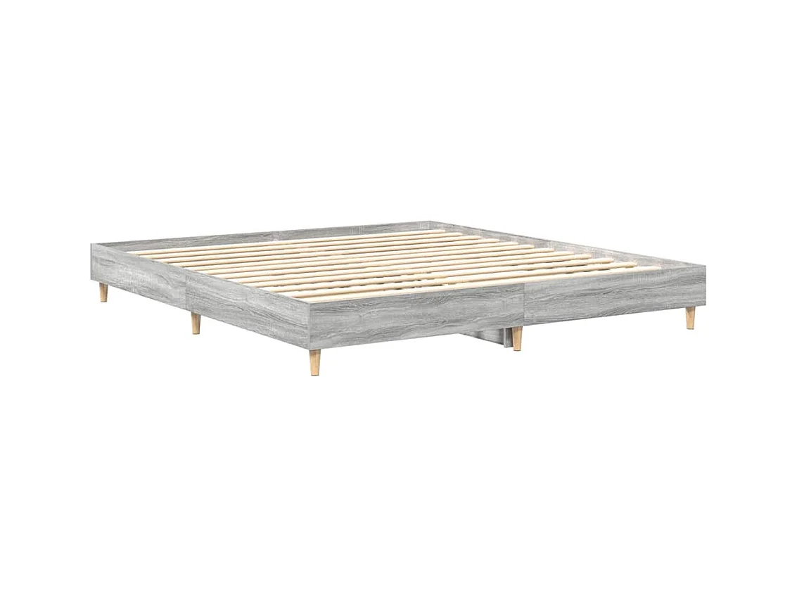 Lit double | Lit adulte | Cadre de lit sonoma gris 180x200 cm